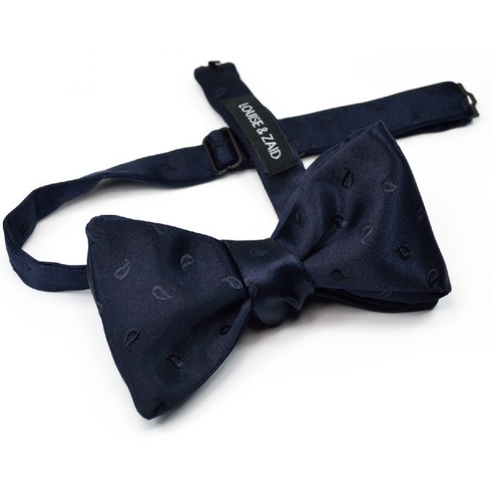 Midnight Blue Silk Bow Tie