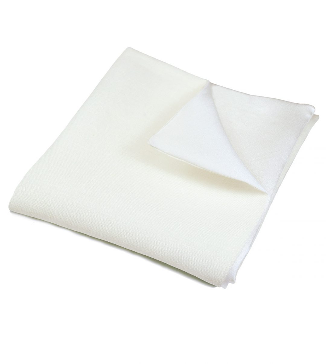 White Silk & Linen Pocket Square | LOUISE & ZAID